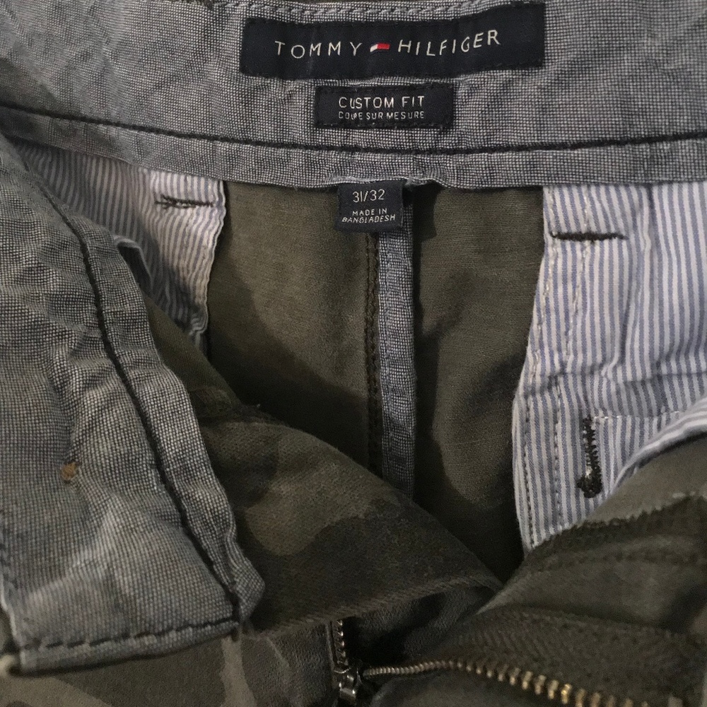 Customized Tommy Hilfiger Distressed-Camo Shorts